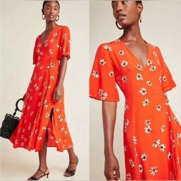 Anthropologie Dresses & Skirts - ❤️ NWOT! FAITHFULL THE BRAND × ANTHROPOLOGIE RIVERA FLORAL WRAP MIDI DRESS, S